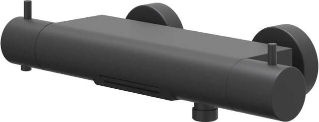 IVY Badthermostaatkraan Bond Opbouw Omstel Met Cascade Uitloop Met Omstel Cooltouch Mat Zwart PED