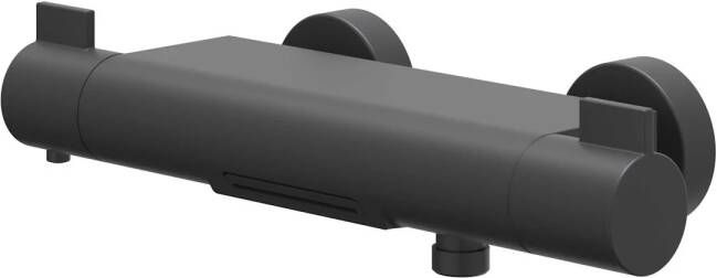 IVY Badthermostaatkraan Pact Opbouw Omstel Met Cascade Uitloop Met Omstel Cooltouch Mat Zwart PED