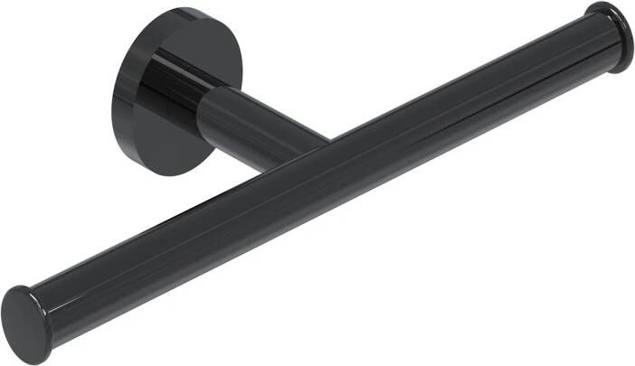 IVY Bond dubbele toiletrolhouder 25 4 x 7 6 cm zwart chroom PVD
