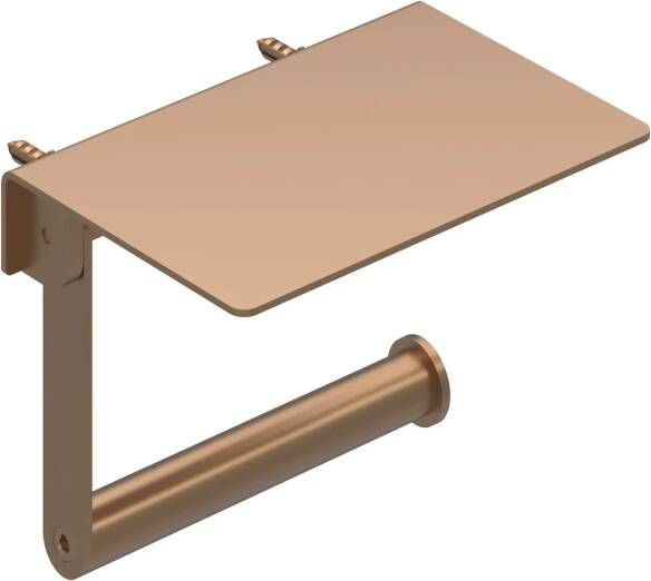 IVY Toiletrolhouder Met Planchet Geborsteld Mat Koper PVD