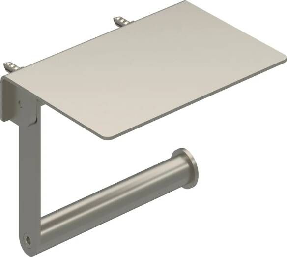 IVY Toiletrolhouder Met Planchet Geborsteld Nickel PVD