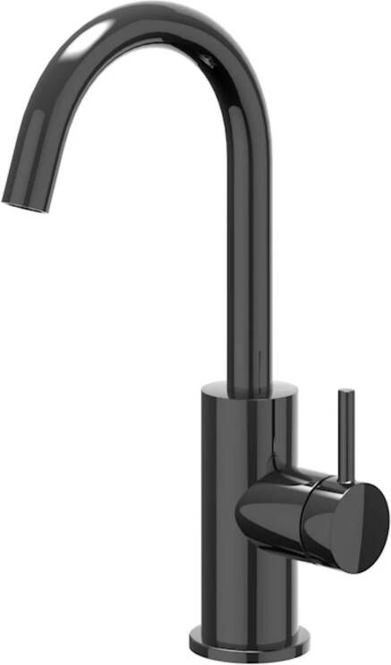 IVY Bond eenhendel wastafelmengkraan met draaibare uitloop voorzien van coldstart zwart chroom PVD