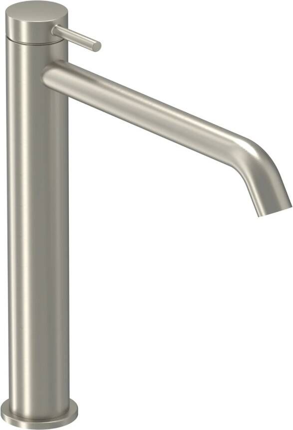 IVY Bond eenhendel wastafelmengkraan L model voorzien van coldstart geborsteld nickel PVD