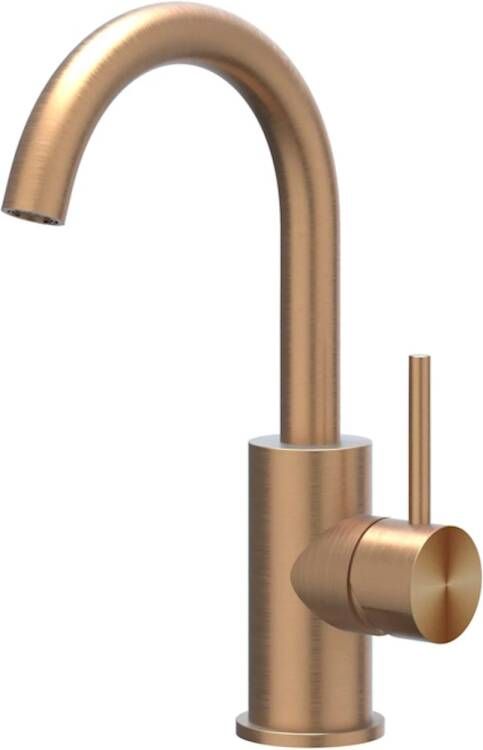 Ivy Concord Wastafelmengkraan opbouw draaibare uitloop coldstart RVS316 geborsteld mat koper PVD 6100263