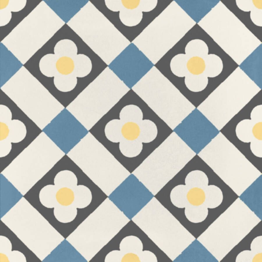 Jos. Hidro Decortegel 20x20cm 8.3mm porcellanato Funflowers Blue 1426645