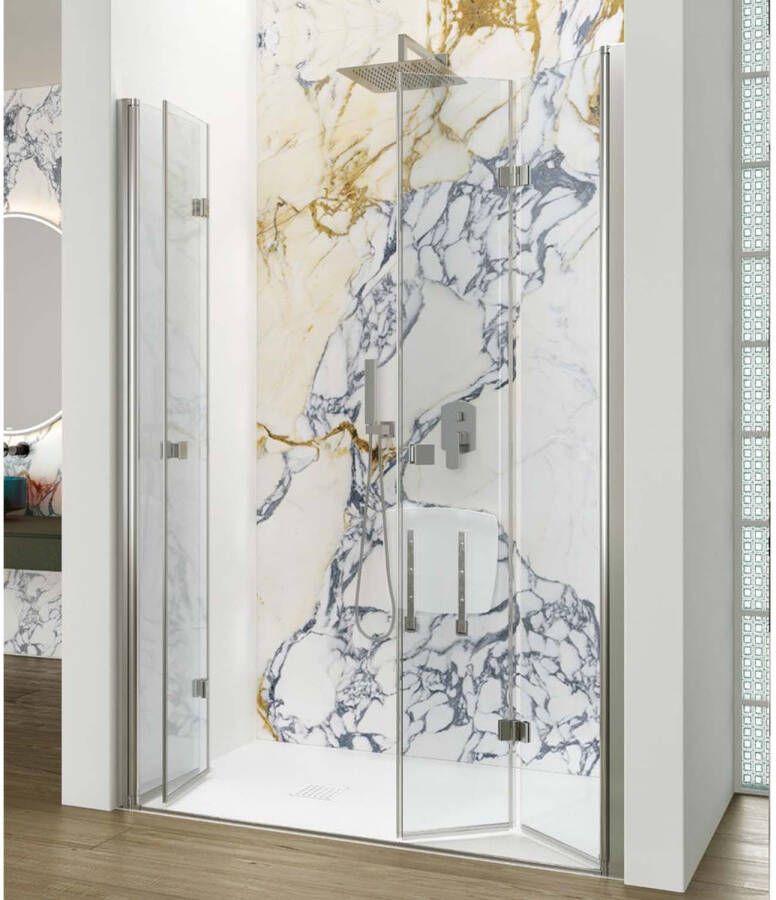 Lacus Nisdeur Albarella Saloon Inklap Deur 150x190 cm Chroom