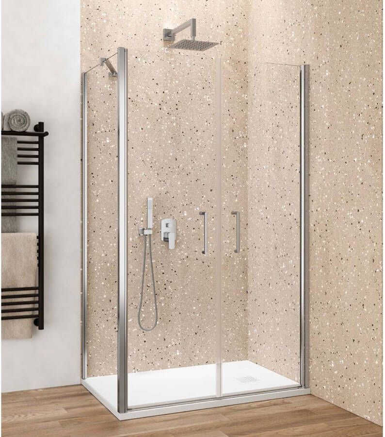 Lacus Zijwand Giglio Evo 70x200 Cm Aluminium Profiel Chroom