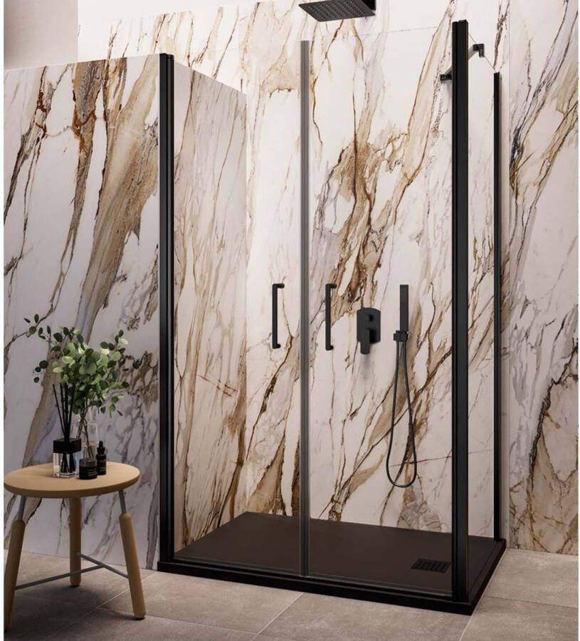 Lacus Zijwand Giglio Evo 70x200 Cm Aluminium Profiel Mat Zwart