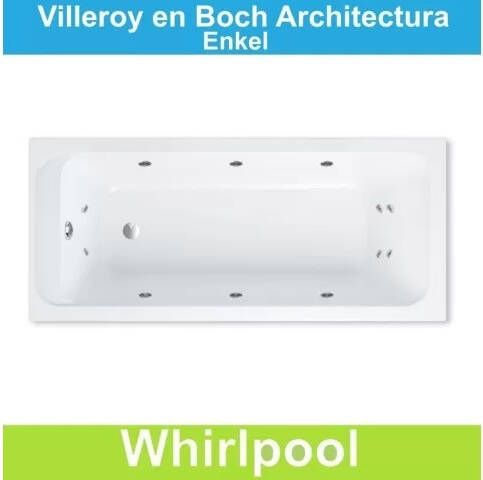 Villeroy en Boch Ligbad Villeroy & Boch Architectura 170x70 cm Balboa Whirlpool systeem Enkel