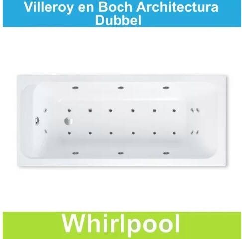 Villeroy en Boch Ligbad Villeroy & Boch Architectura 170x75 cm Balboa Whirlpool systeem Dubbel