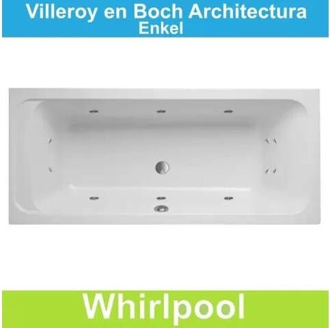 Villeroy en Boch Ligbad Villeroy & Boch Architectura 180x80 cm Balboa Whirlpool systeem Enkel