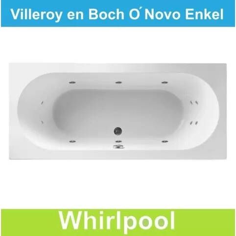 Villeroy en Boch Ligbad Villeroy & Boch O.novo 180x80 cm Balboa Whirlpool systeem Enkel