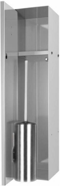 LOOOX Closed closetborstelgarnituur wandmontage rvs gecoat met inzet hxbxd 610x145x140mm