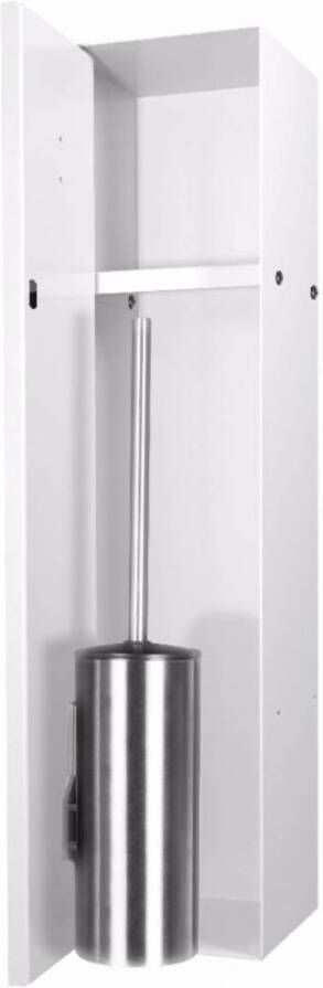 Looox Closed Inbouw Toiletborstel Garnituur Betegelbaar 14.5x61x14 cm Wit CL8