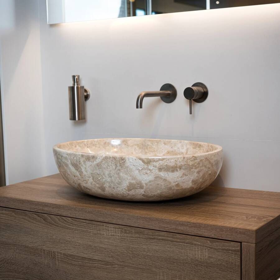 Loutro Waskom Elleni S Rechthoek 57x40.5x15 cm Marmer Sand