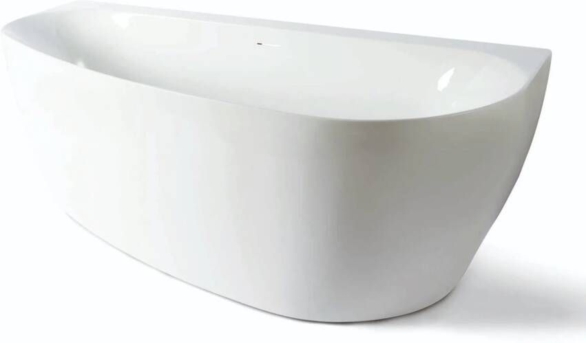 Luca Sanitair Back To Wall Bad Primo Acryl 170x78x60 cm Incl. Afvoerset Glans Wit