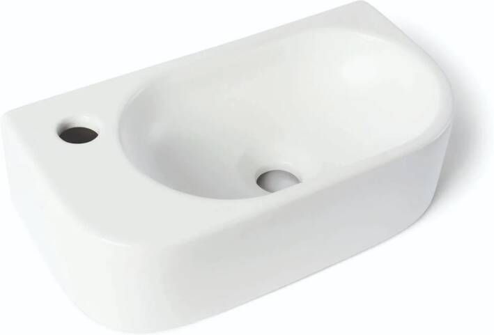 Luca Sanitair Fontein Ceramics 40x21 5x12 cm Keramiek Links Mat Wit