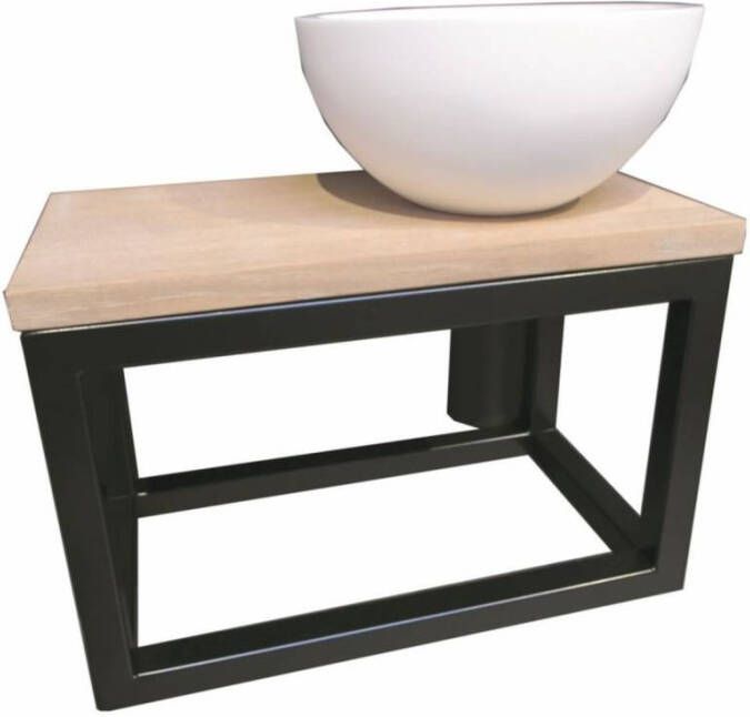 Luca Fonteinset Steel Frame 40x22x25 cm Zwart Wit