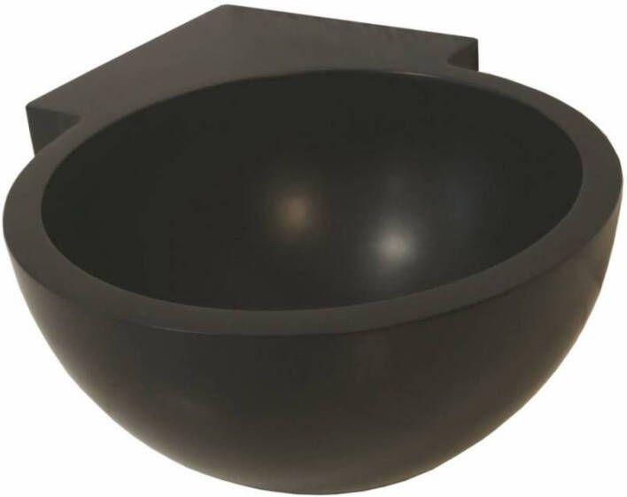 Luca Sanitair Hoekfontein Rond 28x28x12 cm Solid Surface Antraciet