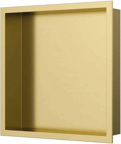 Luca Sanitair Inbouwnis 30x30x6 5 cm RVS Geborsteld Goud PVD