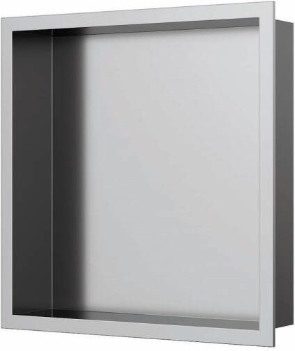 Luca Sanitair Inbouwnis 30x30x6 5 cm RVS Geborsteld Nikkel