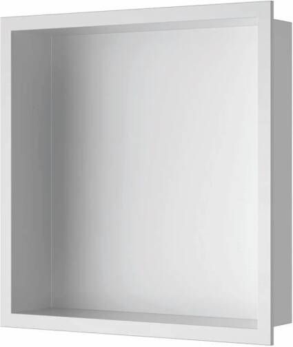Luca Sanitair Inbouwnis 30x30x6 5 cm RVS Mat Wit
