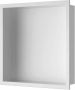 Luca Sanitair Inbouwnis 30x30x6 5 cm RVS Mat Wit - Thumbnail 2
