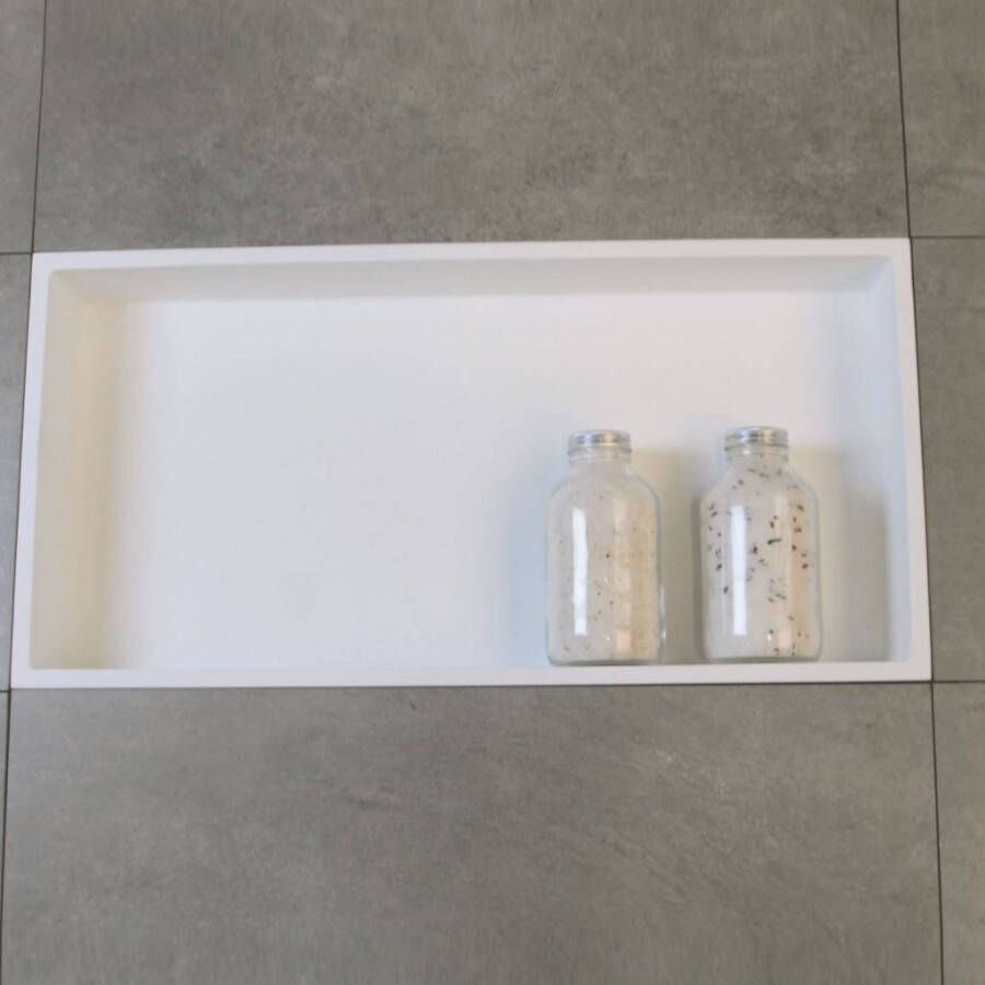 Luca Inbouwnis Sanitair 59 5x29 5x8 cm Polystone Rechthoek Glans Wit