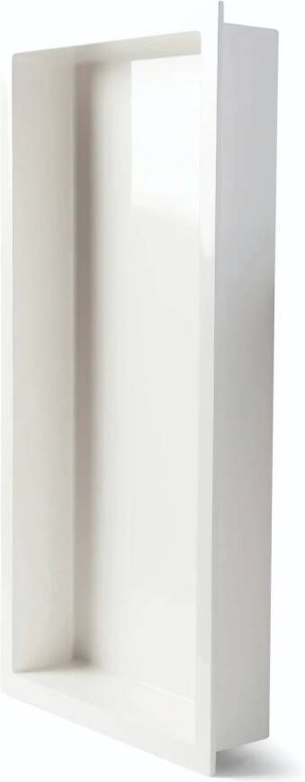 Luca Sanitair Inbouwnis Luva 59 5x29 5x7 cm Mineral Stone Glans Wit