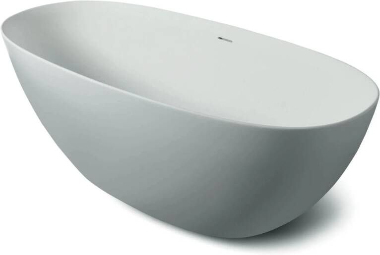 Luca Sanitair Vrijstaand Bad Vasca Solid Surface 170x76x57 cm incl. Afvoerset Mat Wit