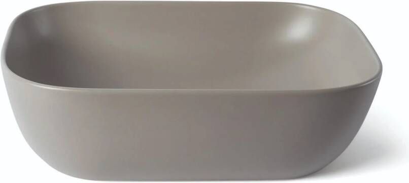 Luca Sanitair Waskom Ceramics Rechthoekig 45 5x45 5x13 5 Keramiek Mat Lichtgrijs