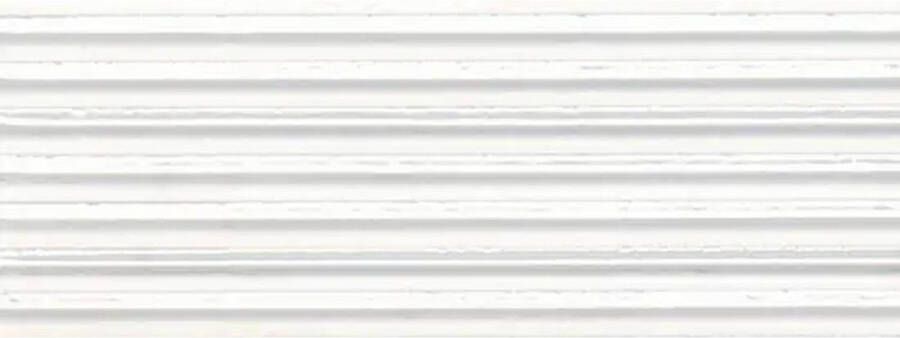 Marazzi Wandtegel Rice 7 5x20 cm met Relief Decor Glans Bianco