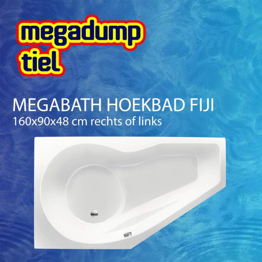 MegaBath Hoekbad Fiji 160X90X48 cm Rechts Links Rechts