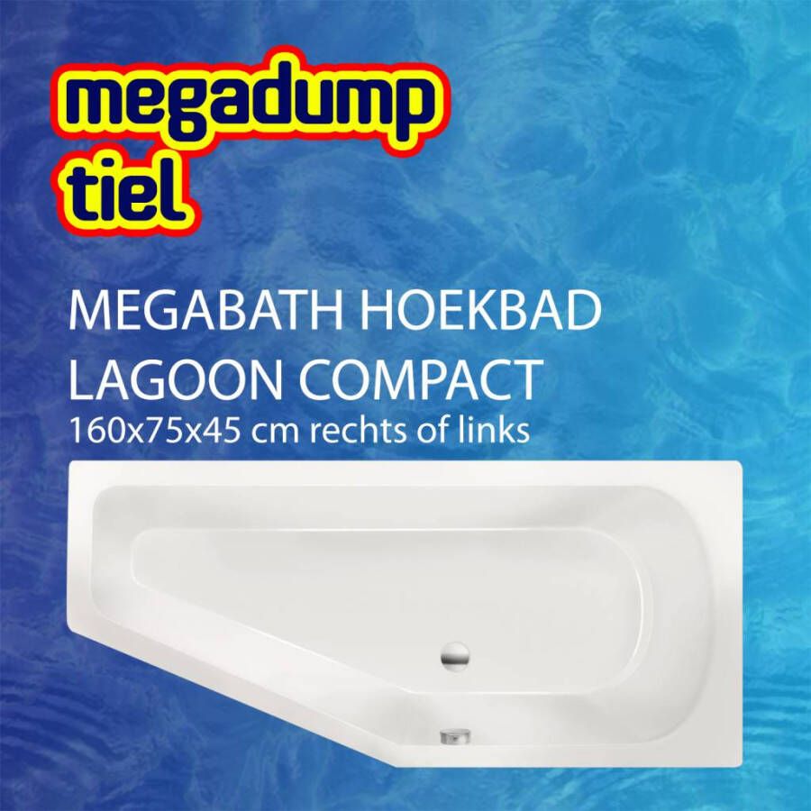 MegaBath Hoekbad Lagoon Compact 160X75X45 cm Rechts Links Rechts