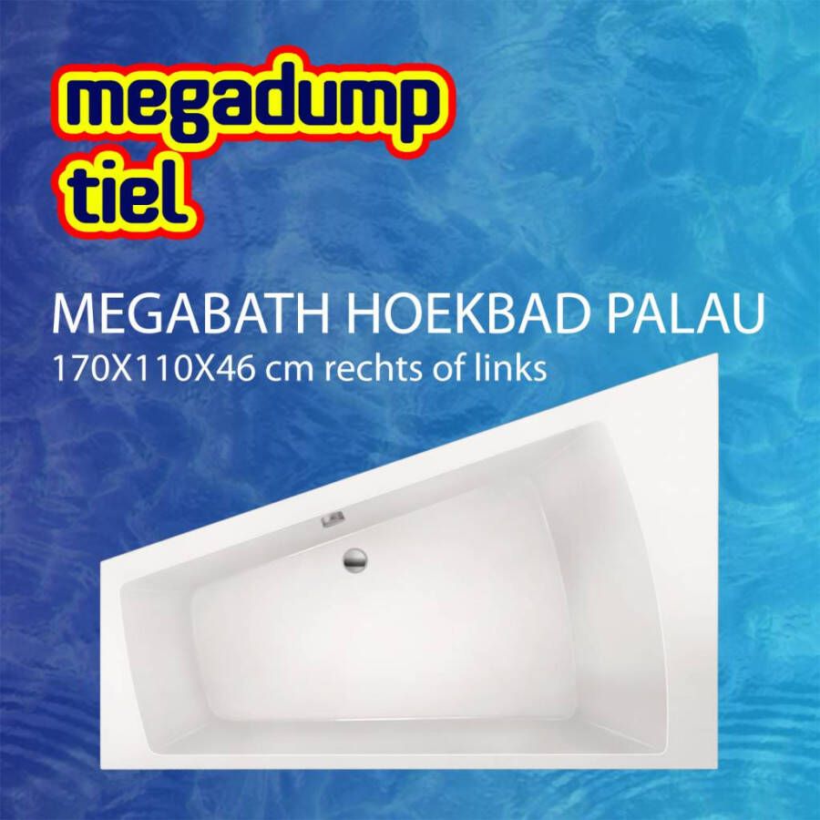 MegaBath Hoekbad Palau 170X110X46 cm Rechts Links Rechts