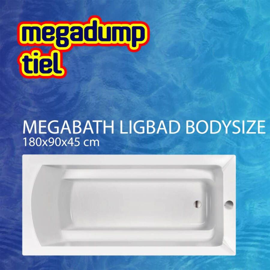 MegaBath Ligbad Bodysize 180X90X45 cm