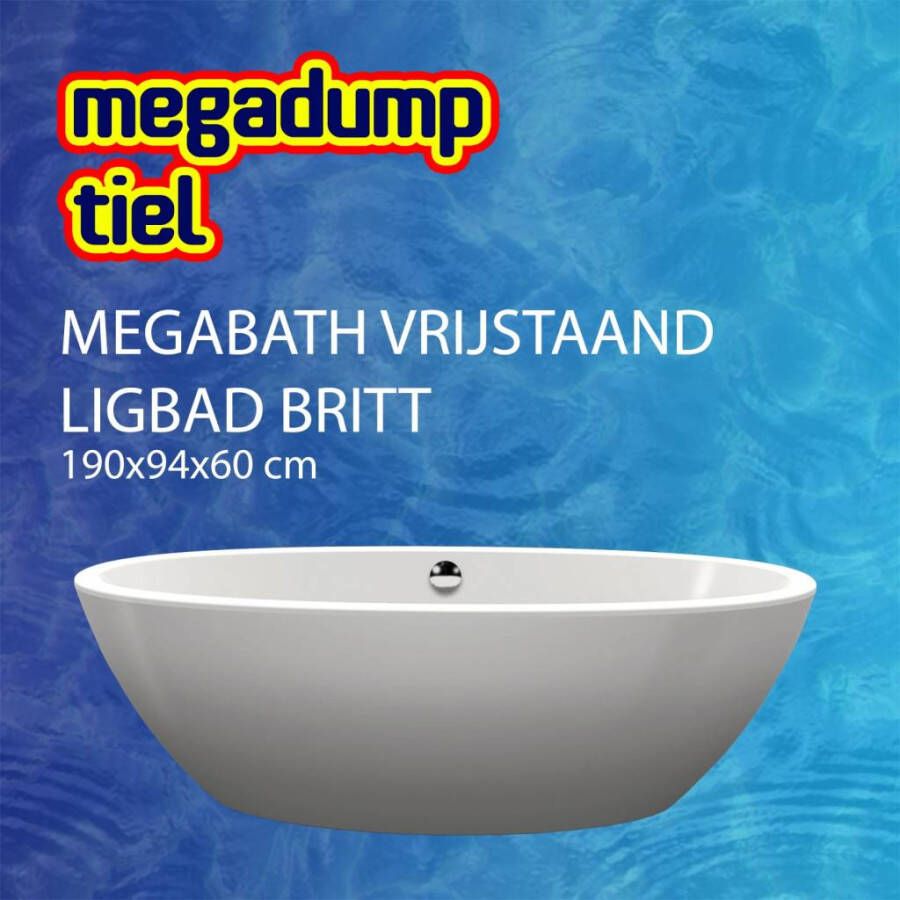 MegaBath Vrijstaand Ligbad Britt 190X94X60 cm