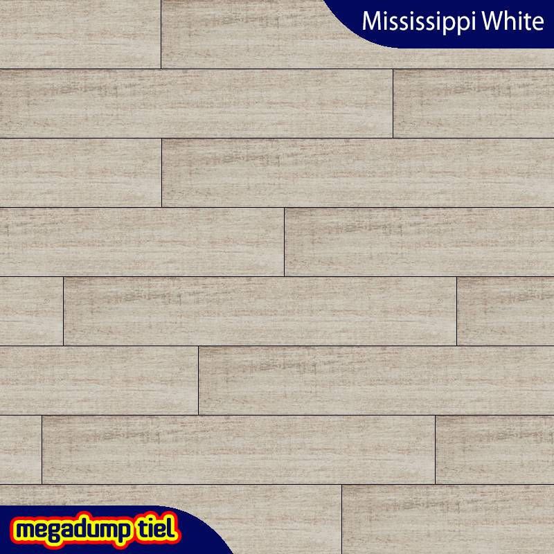 Monocibec Houtlook Vloertegel Mississippi White 20X114