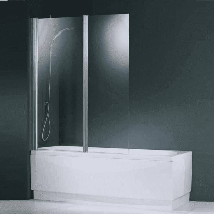 NOVELLINI Aurora 2 Badwand met vast 6mm paneel spatscherm 1500 x 1200mm(HxB ) profiel chroom 5mm glas helder - Foto 3