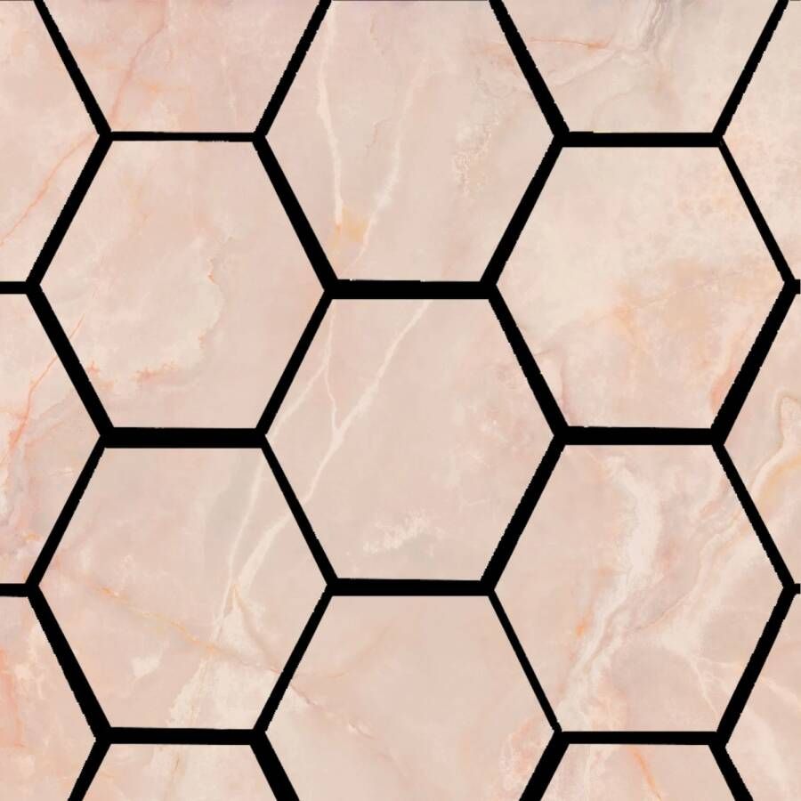 Pamesa Mozaiek Lux Noor Peach 32 5x22 5 cm Hexagon Gepolijst Roze