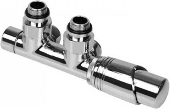 Plieger Design Radiator Onderblok Set Como Inclusief Koppeling 15 en 16 mm Chroom