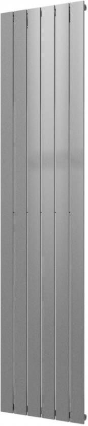 Plieger Cavallino Retto designradiator verticaal enkel middenaansluiting 2000x450mm 999W zilver metallic 7255309 - Foto 1