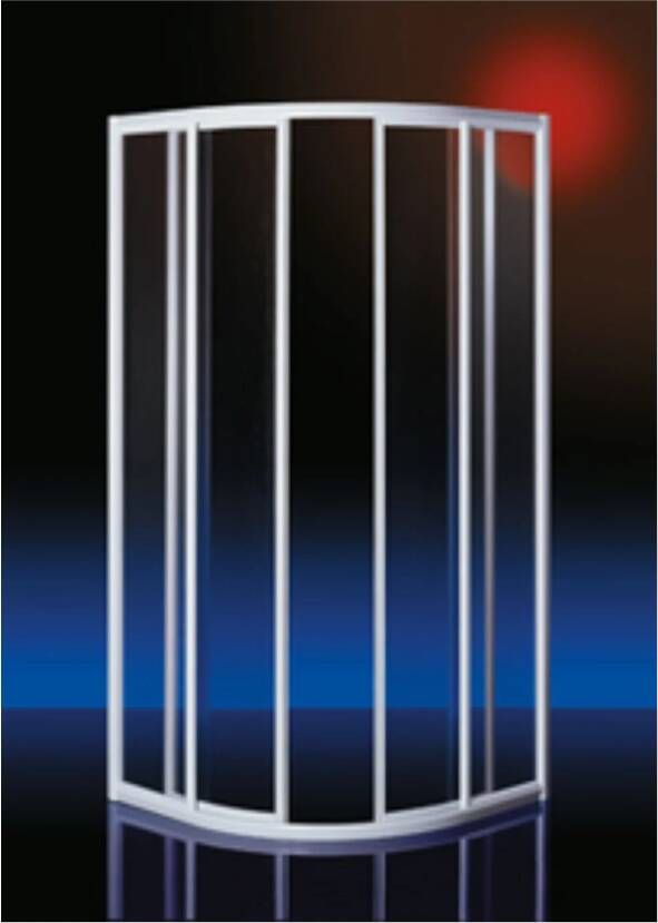 Plieger Class (90x90x185 cm) douchecabine kwartrond Aluminium 3 mm montage universeel
