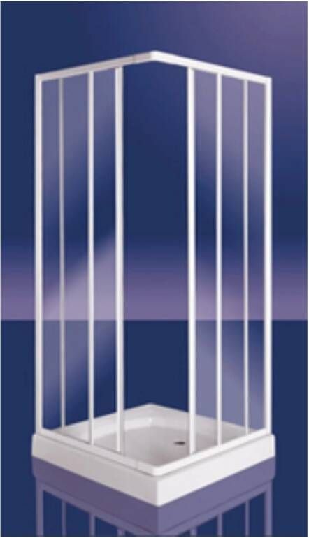 Plieger Class (90x90x185 cm) douchecabine vierkant Aluminium 3 mm montage universeel