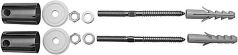 Plieger Duravit bevestigingsset v. uitstortgootsteen z. emmerrooster 10x140 mm