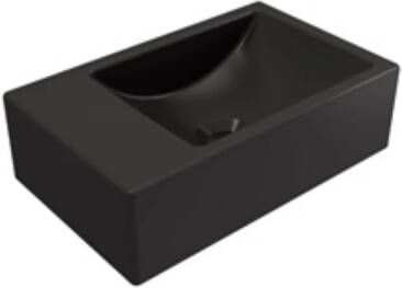 Plieger Houston fontein met bak rechts zonder kraangat 37x23 cm mat zwart