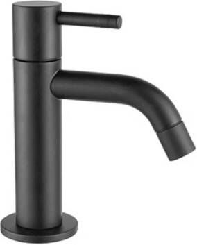 Plieger Toiletkraan Napoli Opbouw Laag Rond Mat Zwart