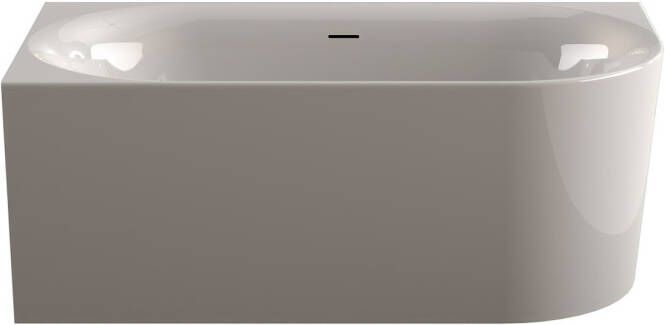 Plieger Kansas Hoekbad 155x80x60cm hoek links met slotoverloop met af- en overloopgarnituur met poten acryl wit 0100-236