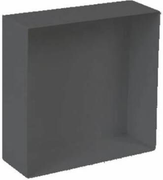 Plieger Inbouwnis Waterproof Voor In Wand 30x30 cm RVS Mat Zwart (zonder flens)