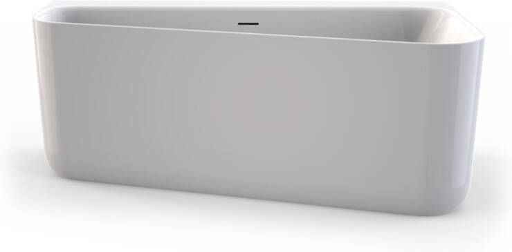 Plieger Ligbad Back To Wall Kansas Asymmetrisch Rechts 155 cm Glanzend Wit